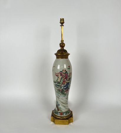 null CHINA
VASE mounted in baluster lamp in enamelled porcelain in the taste of the...
