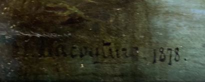 null H. LACOUTURE
Etrepagny, 1878
Huile sur panneau, signée et datée 1878 en bas...