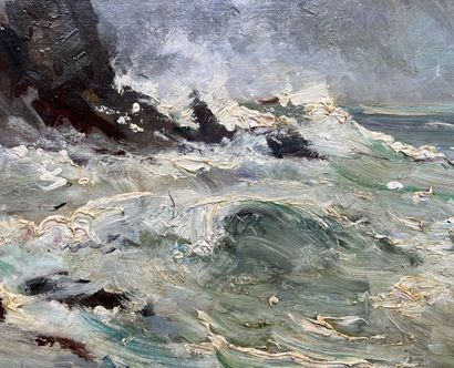 null William II MACTAGGART (1903-1981)
Grosse mer
Huile sur toile signée en bas à...