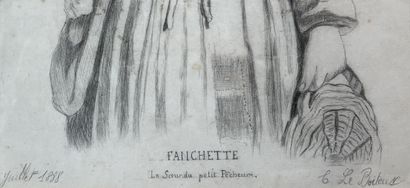 null C. Le BOITEUX
Fanchette, la soeur du petit pêcheur, 1888
Dessin au crayon noir...