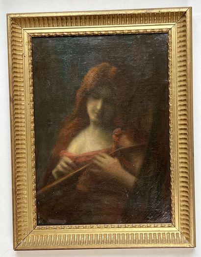 null ÉCOLE du XIXème siècle, dans le goût de Jean-Jacques HENNER
Jeune musicienne
Huile...