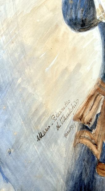 null Marie Pierrette de VAULCHIER
La prise, 1923
Aquarelle, signée et datée vers...