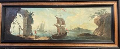  Dans le goût de Hubert ROBERT

Paysage marin

Huile sur toile

28 x 90 cm Gazette Drouot