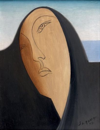 Léopold SURVAGE (1879-1968) Pêcheuse de Collioure, 1929 Huile sur toile, signée et...