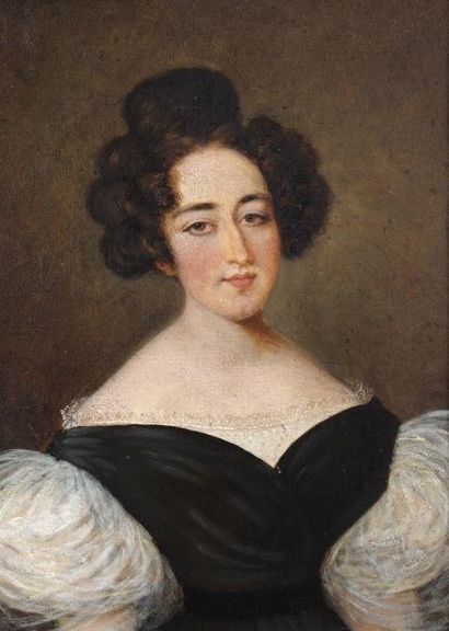 Hippolyte de La PERCHE-BOYER (actif au XIXe siècle) Portrait de Séraphine Frotier...