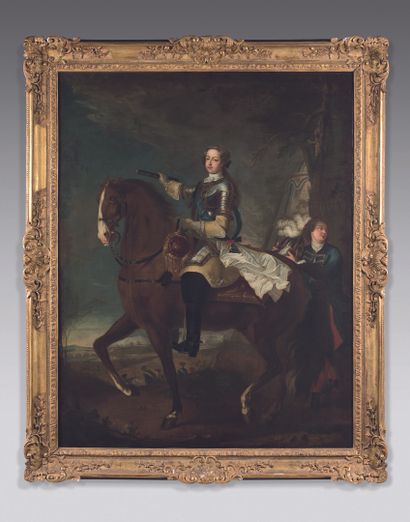 null Atelier de Jean-Baptiste van LOO (1684-1745) 
Portrait équestre de Louis XV...