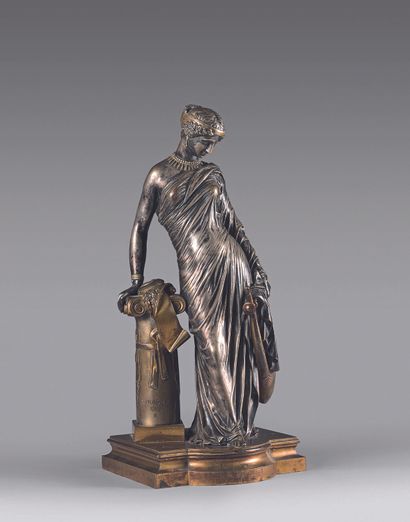 null Jean Jacques PRADIER (1790-1852). 
Sapho à la colonne. 
Grande statuette en...