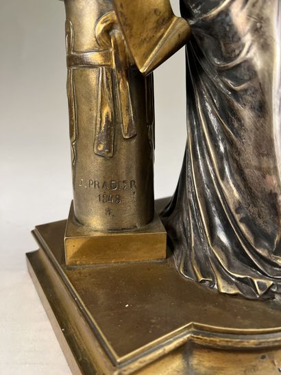 null Jean Jacques PRADIER (1790-1852). 
Sapho à la colonne. 
Grande statuette en...