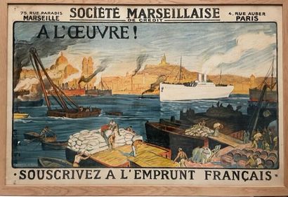 null Auguste LEROUX (1871-1954)
SOCIÉTÉ MARSEILLAISE de CRÉDIT. "SUBSCRIBE TO THE...