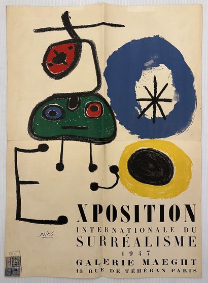 null Joan Miro
Exposition internationale du surréalisme, Galerie Maeght, 1947, lithographie,...