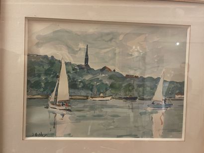 null Jean HELLEU (1894-1985)
- Saint Malo Goélette
aquarelle signée en bas à gauche...