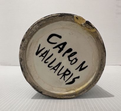 null Roger CAPRON (1922-2006)
Vase diabolo en céramique émaillée à décor scarifié...