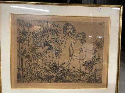 null Charles-Émile PINSON (1906-1963)
Two women 
Lithograph signed and numbered ...