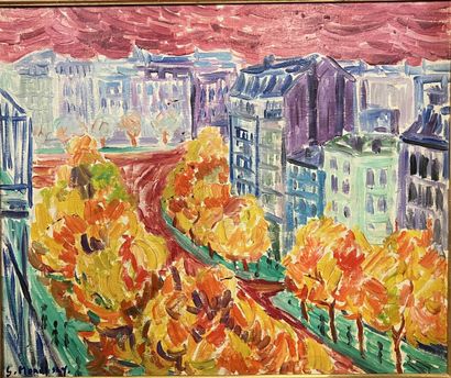 null Serge MENDJINSKY (1929-2017)
Paris, Avenue de Tourville
Oil on canvas
Signed
52...