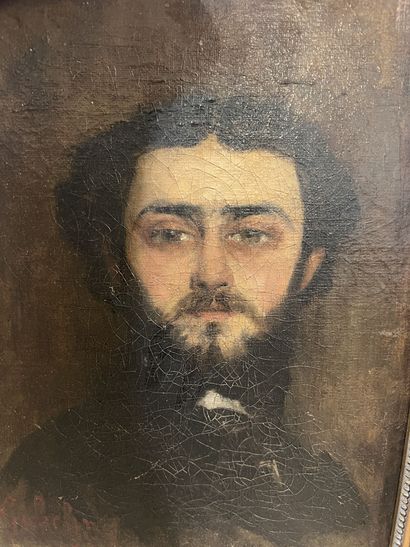 null Spirit Michel GIBELIN (1852-1909)
Portrait of a man in bust
Oil on canvas mounted...