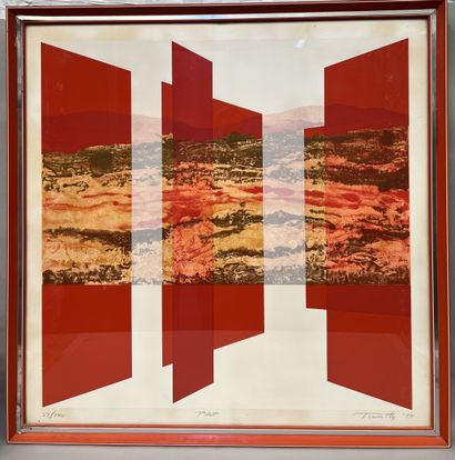 null James Watson TWITTY (1916-1994)
"Port"
Lithographie en couleurs sur papier,...