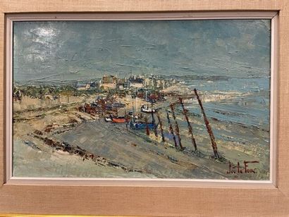 null JOE LE FUR (1920-2001)
Port in Brittany 
Oil on canvas signed
38 x 61cm