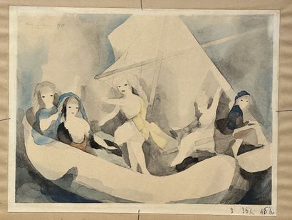 null Marie LAURENCIN (1883-1956)
- Cinq femmes sur un bateau, 1929
- Trois femmes...
