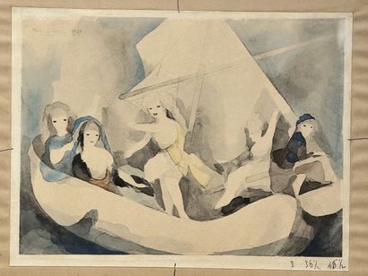 null Marie LAURENCIN (1883-1956)
- Five women on a boat, 1929
- Three women and a...