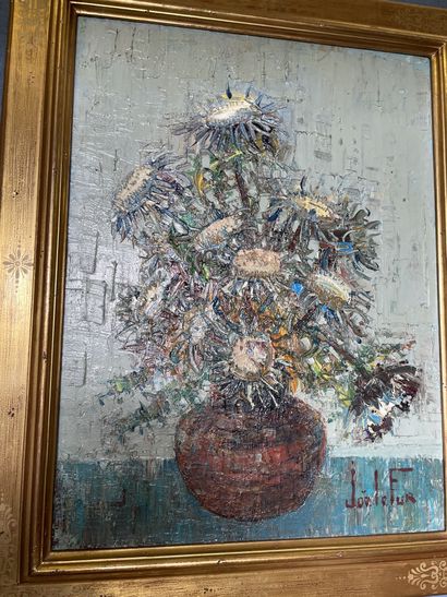 null Joe LE FUR (1920-2001)
Tournesols dans un vase
Huile sur toile signée
50 x 65...