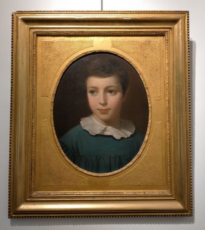 null ECOLE FRANCAISE vers 1900
"Portrait de jeune garçon à la collerette blanche"
Huile...