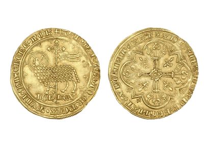 null JEAN II, le Bon (1350-1364)
Mouton d'or. 4,67 g.
Agneau pascal à gauche, la...