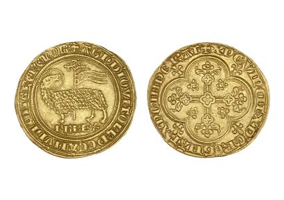 null PHILIPPE IV, le Bel (1285-1314)
Agnel d'or. 4,11 g.
Agneau pascal nimbé debout...