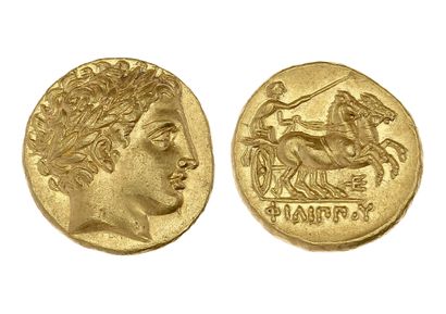 null ROYAUME de MACÉDOINE : Philippe II (359-336 av. J.-C.)
Statère d'or. Pella....