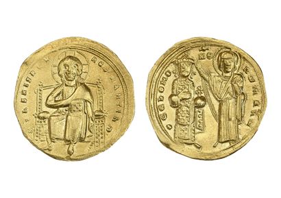 null ROMAIN III ARGIRE (1028-1034)
Nomisma histaménon. 3,98 g.
Le Christ nimbé trônant...