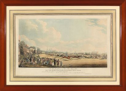 null D'après J. POLLARD
Ascot Heath Race for His Majesty's Gold Plate, 1840, eau-forte...