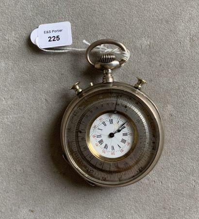 Pocket watch with pendant winding in guilloche...