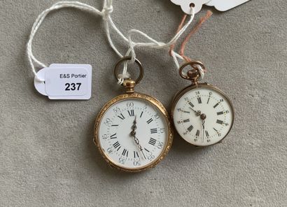 Lot including: a lady's watch with key, engraved...