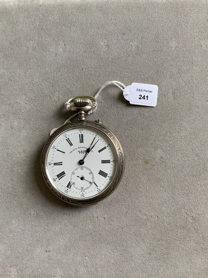 Silver pocket watch with pendant winding,...