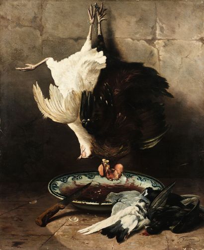 Guillaume FOUACE (1827-1895)
Coq, poule et...