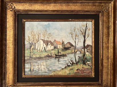 null ECOLES MODERNES
Paysages, fleurs
Cinq huiles sur toile
de 18 x 14 à 27 x 35...