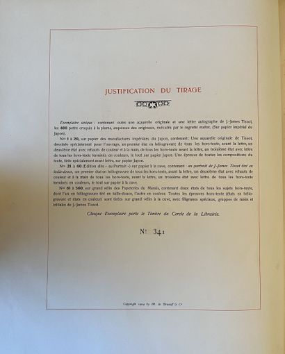 null J. James TISSOT. La Sainte Bible. Paris. Brunoff, 1904
2 volumes in-folio. ...