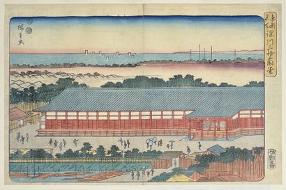 null Utagawa Hiroshige (1797-1858)
- Eight oban yoko-e from the series Koto meisho,...