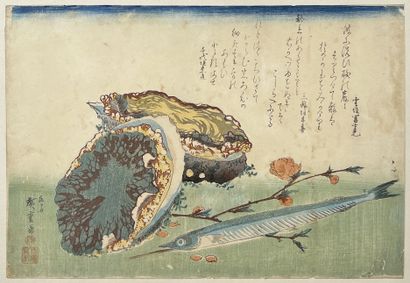 null Utagawa Hiroshige (1797-1858)
Oban yoko-e de la série Uwo-zukushi, Les grands...