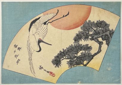 null Utagawa Hiroshige (1797-1858)
Oban yoko-e d'une série non titrée de fleurs et...