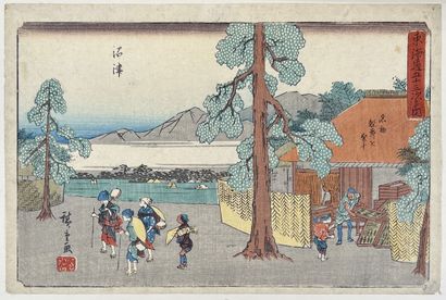 null Utagawa Hiroshige (1797-1858)
Quarante-quatre aiban yoko-e de la série Tōkaidō...