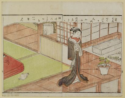 null Suzuki Harunobu (1725-1770)
Cinq pages de l'album Ehon haru no nishiki, album...
