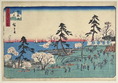 null Utagawa Hiroshige (1797-1858)
- Huit oban yoko-e de la série Koto meisho, Vues...