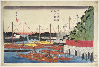 null Utagawa Hiroshige (1797-1858)
Five oban yoko-e from the series Nihon minato,...
