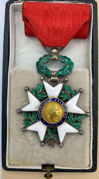 null 1885, order of the Legion of Honor, knight's star, silver, gold and enamel (tiny...