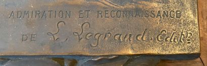 null 1914, La Marne, important allegorical bas-relief in rectangular bronze, the...