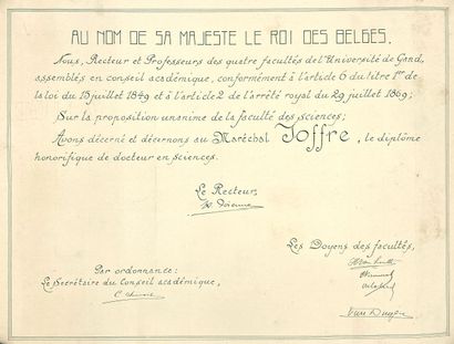 null Belgique, trois diplômes : ordre de Léopold, grand-croix militaire, arrêté du...
