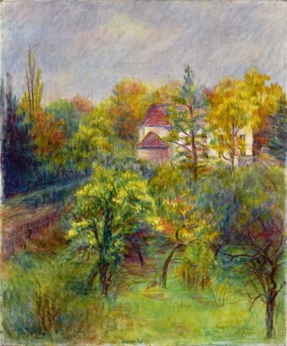 null Jeanne BAUDOT (1877-1957)
Début d'automne
Huile sur toile.
55 x 46 cm