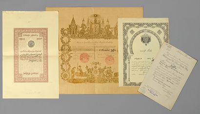 null French Protectorates, three files: Cambodia, royal order of Cambodia, diploma...