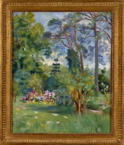null Julie MANET ROUART (1878-1966)
Vue du Parc du château du Mesnil
Huile sur toile.
66...