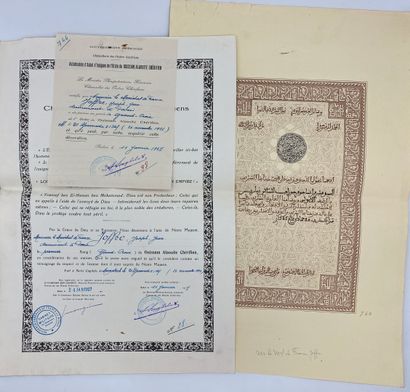 null French Protectorates, three files: Cambodia, royal order of Cambodia, diploma...